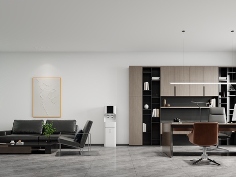 现代总经理办公室3d模型