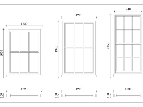 异型窗 定制窗 多型窗 规格窗 多尺窗cad施工图