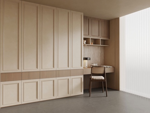 中古风衣柜 衣帽间su模型