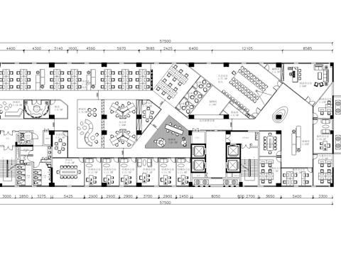 办公室布局方案CADcad施工图