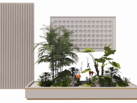 庭院景观竹类绿植su模型