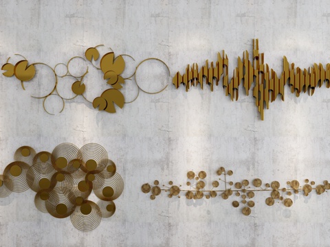 新中式墙面装饰品3d模型