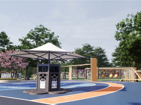 现代景观亭su模型