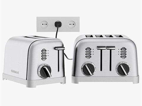  Cuisinart 经典款烤面包机3d模型 