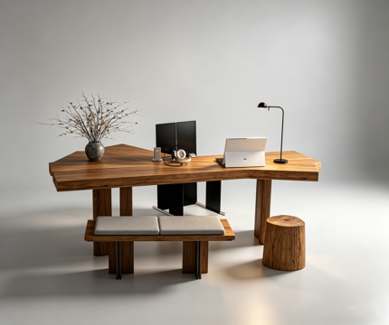 中古风书桌su模型