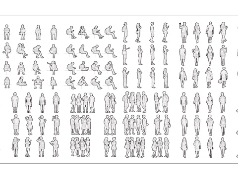 夏姿剪影 少年侧影 夏日立影 青春身影 盛夏姿影cad施工图