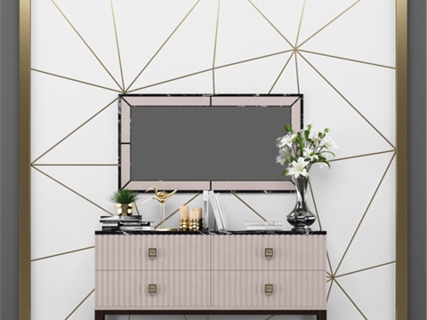 Artdeco 餐边柜套装3d模型