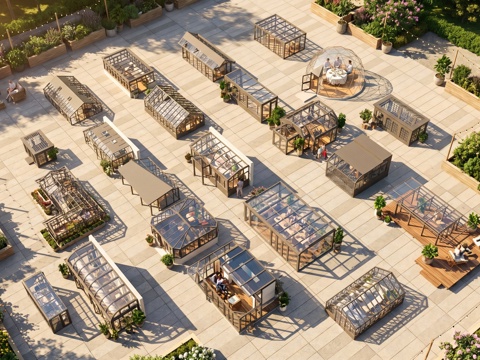 阳光房  玻璃房最全集合su模型