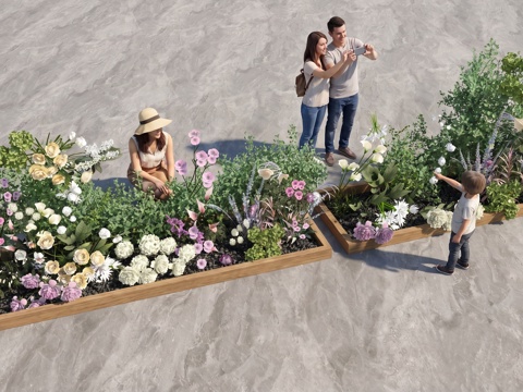 法式婚礼花艺美陈su模型