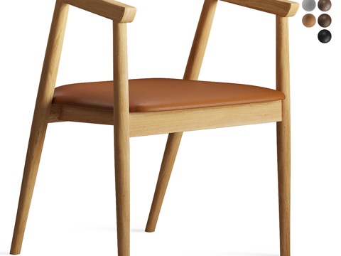 北欧简约椅子 单人椅子  休闲椅子 凳子 餐厅椅子3d模型