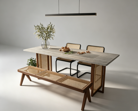 侘寂休闲桌椅su模型