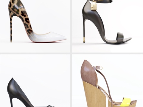 女鞋套装3d模型