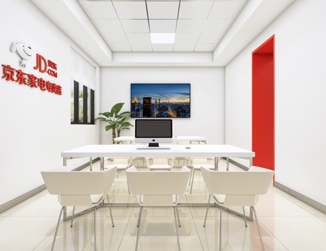 现代空调电视冰箱洗衣机展厅3d模型