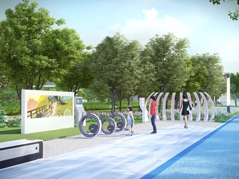 广场景观 运动设施 体育设施su模型