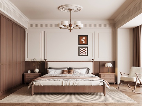 法式中古卧室su模型