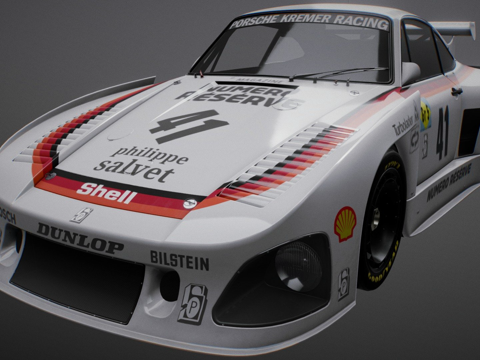 保时捷克雷默赛车935 K3中多边形su模型