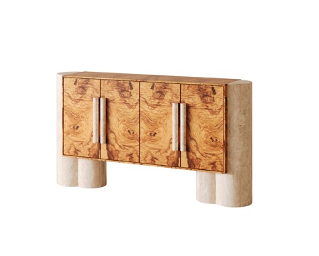 中古风边柜3d模型