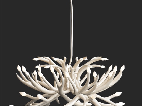Superordinate Antlers 吊灯 24 只鹿3d模型