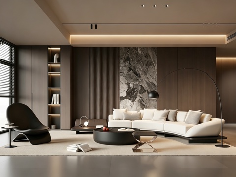 意式 家装 室内简约 轻奢风 格餐厅 客厅 卧室设计su模型