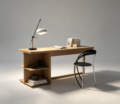 现代书桌su模型