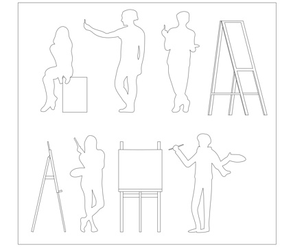 画师 画家 画者 绘者 美术师cad施工图