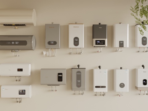 热水器 电热水器 燃气热水器3d模型