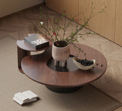 新中式茶几su模型