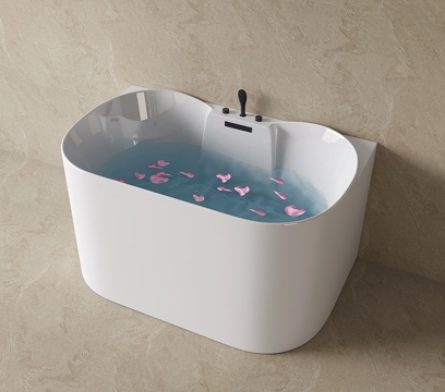 现代椭圆浴池 圆弧浴缸 小型深泡浴缸 浴盆su模型