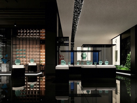 现代陶瓷博物馆 瓷器博物馆su模型