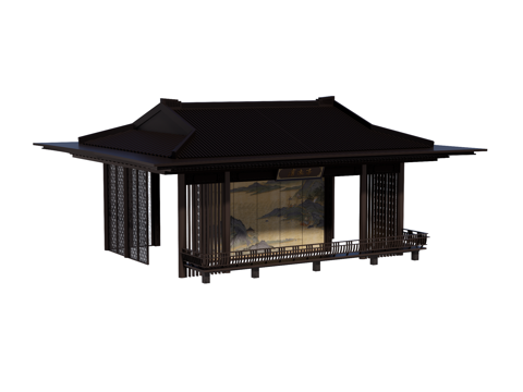 凉亭 景观亭 园林景观构件su模型