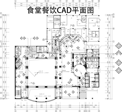 中式餐厅装饰图cad施工图