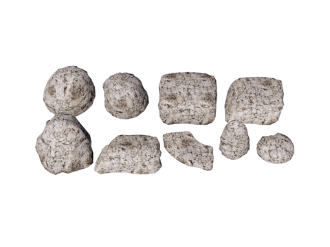 景观石 假山石头 园林景观su模型