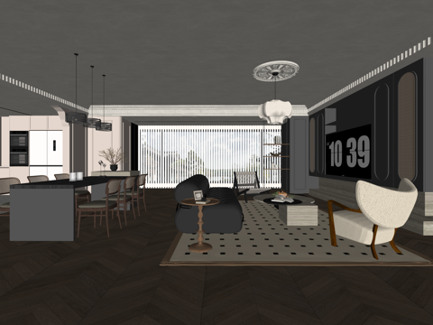 门窗 衣帽间 卧室su模型