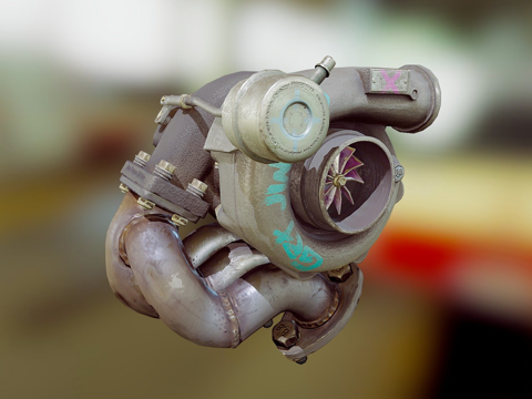 涡轮增压器-游戏道具su模型