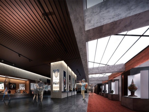 现代陶瓷博物馆 陶瓷展馆su模型