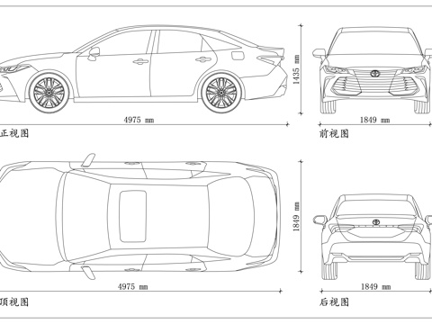 亚洲龙 丰田亚洲龙 Avalon 丰田Avaloncad施工图