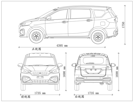 铃木埃尔迪加 七座家用MPV 印尼进口MPV 丰田拉明cad施工图cad施工图