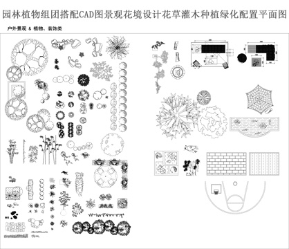 园林植物组团搭配CADcad施工图