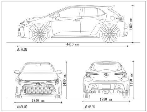 GR卡罗拉 卡罗拉GR 丰田GR 卡罗拉钢炮 GR性能版cad施工图