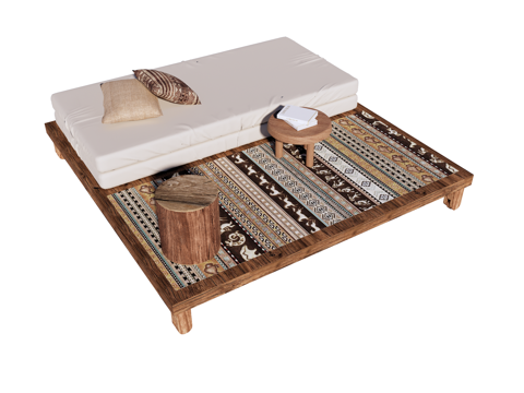 户外沙发 户外沙发床 户外桌椅su模型