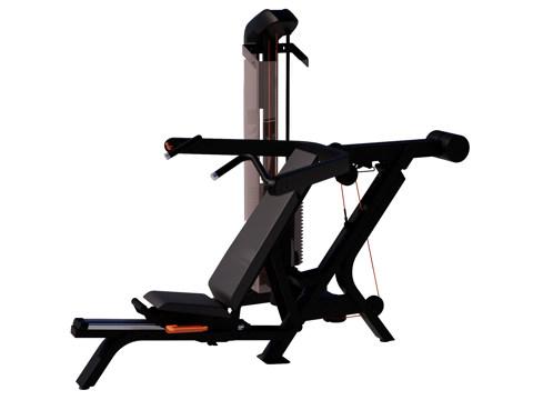 运动器材 健身器材 健身房设备 坐姿推肩器su模型