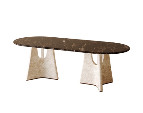 意式轻奢餐桌su模型