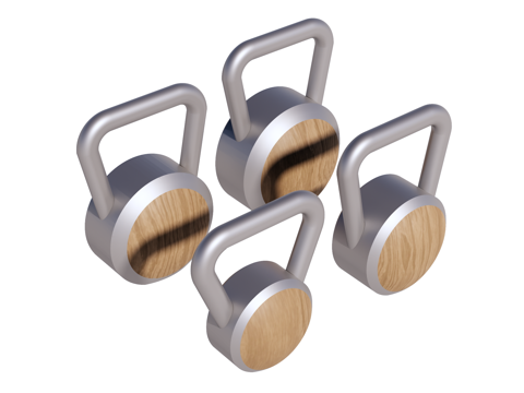 运动器材 健身器材 健身房设备 壶铃su模型