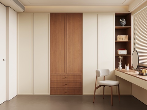 中古衣帽间  书房su模型