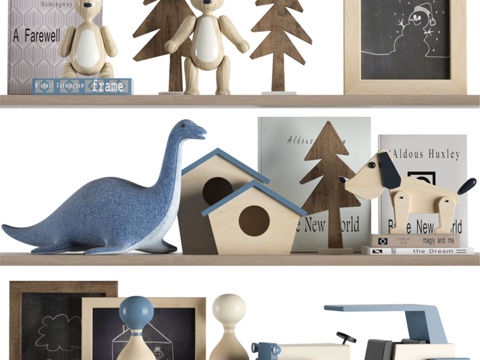 儿童房装饰套装 013d模型