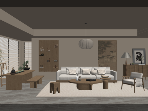 餐厅 阳台 卫生间 茶室 厨房su模型