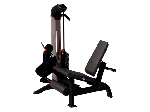 运动器材 健身器材 健身房设备 坐式屈腿训练器su模型