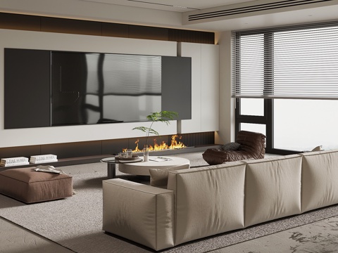 意式客厅su模型