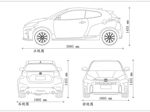 GR雅力士 暴力鸭 日系小钢炮 三缸神车 拉力小猛兽cad施工图