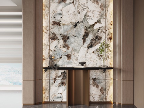 现代意式玄关过道3d模型